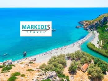 From Rethymno: Kourtaliotiko, Preveli Palm Beach, & Damnoni