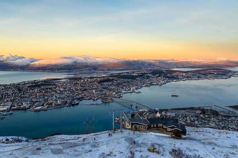 Tromsø: Escursione diurna con le racchette da neve Fjellheisen e giro in funivia