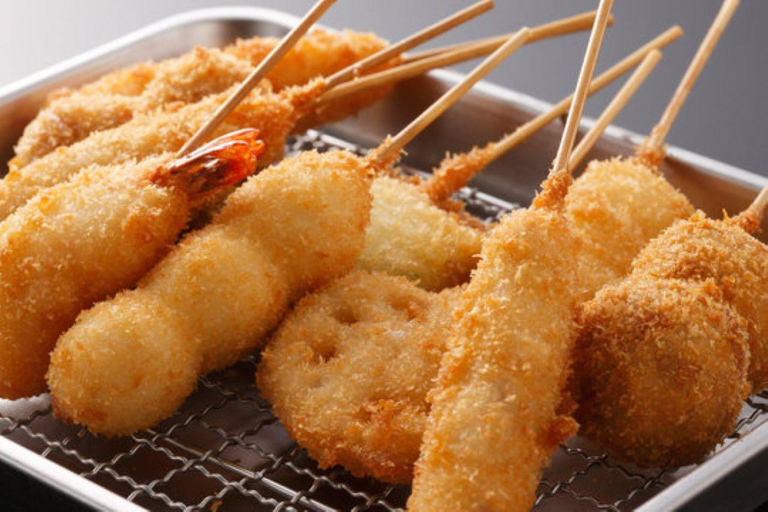 Osaka: Kushikatsu Cooking Experience with Sake