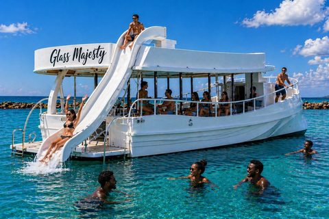 Paphos: Glass-Bottom Boat Cruise with fun slide