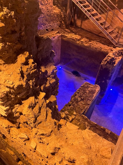 Rome : Visite guidée souterraine de la fontaine de Trevi avec glace