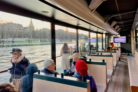 Paris: Day or Evening River Cruise with Musical Ambiance Paris: Evening River Cruise with Musical Ambiance & Postcard