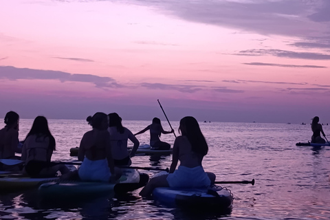 Barcelona: Sunset Paddle Surfing Session + Instructor + Photos Barcelona: Sunset Paddle Surf Outing + Instructor + Photos