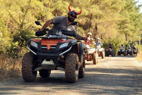 From Alanya: Hotel Pickup & Free Ride ATV Safari Adventure 1 quad for 2 people