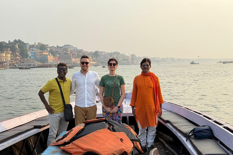 Varanasi: Sunrise Boat Ride w Traditional Meal Half Day Tour with a professional tour guide