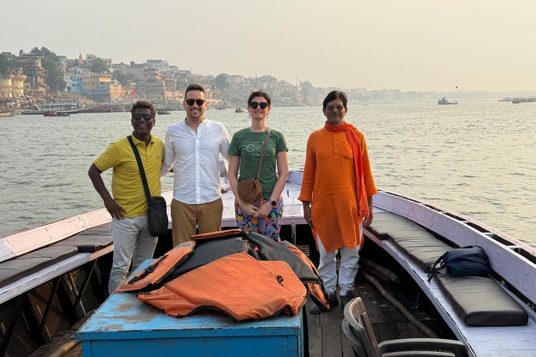 Varanasi: Sunrise Boat Ride w Traditional Meal Half Day Tour with a professional tour guide