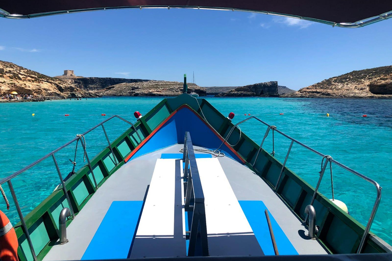 Private Comino Sunset Cruise with Food & Wine Options