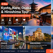 From Osaka or Kyoto: 3-Day, Kyoto, Nara & Hiroshima Tour