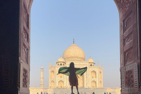 Tour privado exclusivo al Taj Mahal en coche de lujo desde DelhiTour todo incluido en un coche Toyota Vellfire