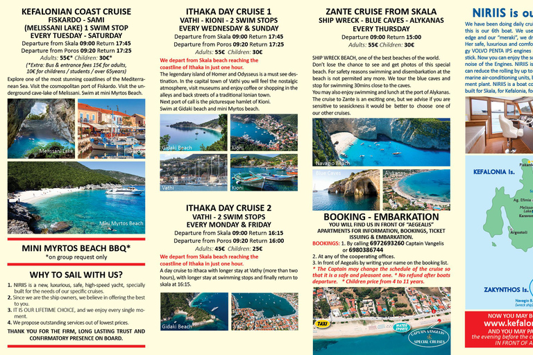 Kefalonia: Zakynthos Shipwreck & Blue Caves-Alykanas cruise