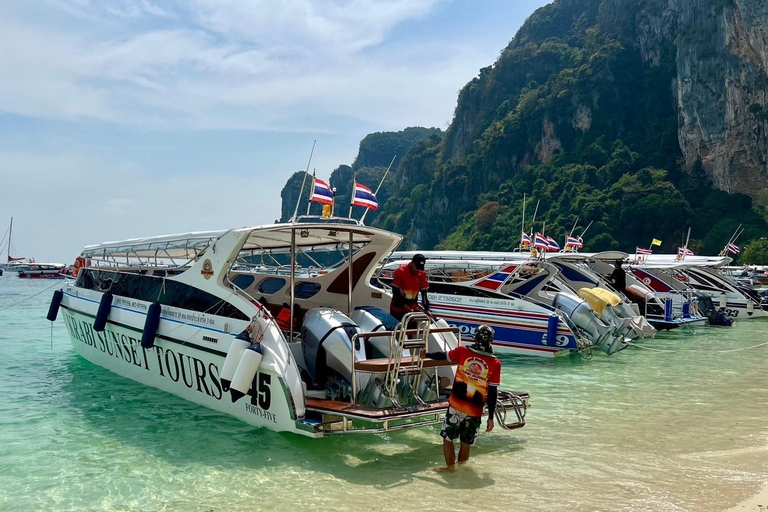 Krabi: Phi Phi i 4 wyspy: wycieczka łodzią o zachodzie słońca