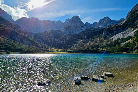 From Munich: Eibsee & Zugspitze Private Day Tour by Tesla