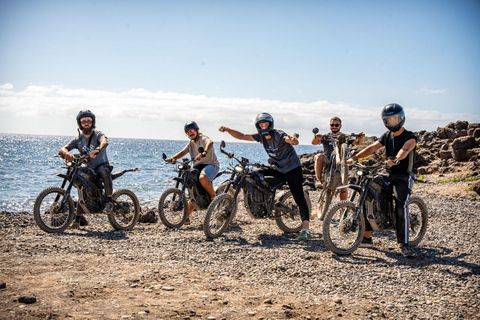 Tenerife: Ocean View Electric Dirt Bike Coastal Adventure 20 min Talaria EBike Test Drive on dirt track