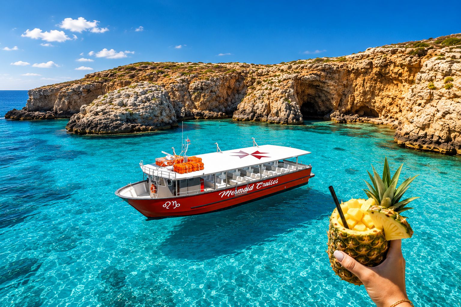 Malta: Bootsfahrt zur Blauen Lagune, nach Comino, Gozo und zu den Höhlen
