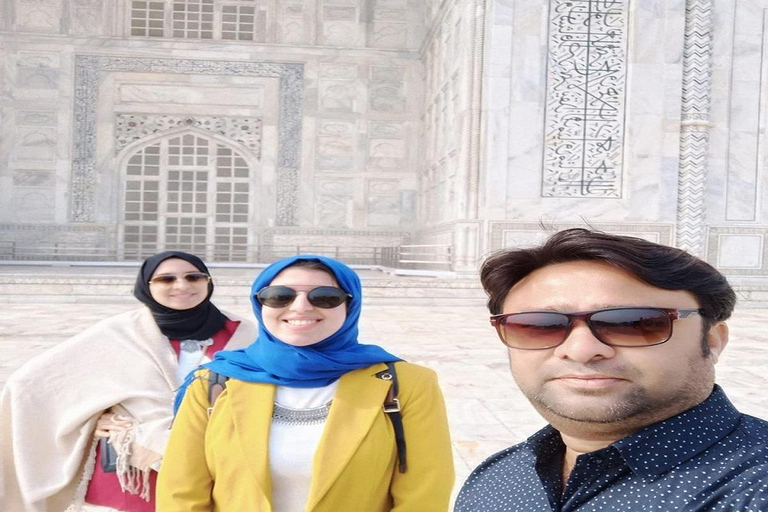 Desde Delhi : Excursión guiada de un día al Taj Mahal y al Fuerte de AgraExcursión sólo con coche y guía