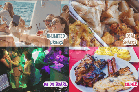 Mauritius: Catamarancruise bij zonsondergang met eten, drankjes en DJ