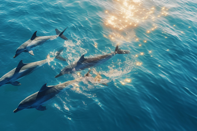 Vanuit Hurghada: Hula Hula Island Speedboat Tour met dolfijnen5H Dolphin met 2 eilanden – Makadi, Sahl Hasheesh, Al Ahyaa