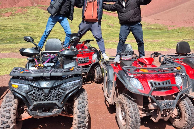 From Cusco: Four-Wheel Drive Tour to Seven Colors Mountain + Meals Cusco: Quad Bike Tour to Rainbow Mountain + Stop at Textile Center