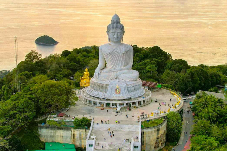 Excursão de meio dia ao miradouro de Phuket, ao Grande Buda e ao Wat Chalong