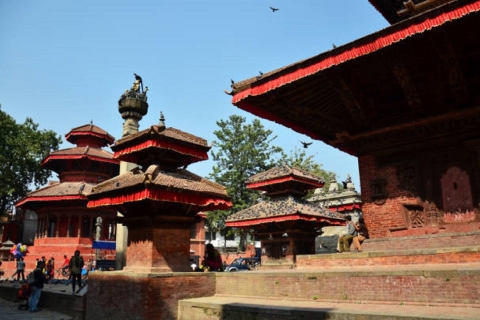 Le plus vieux marché, la place Durbar de Katmandou et la marche de Swayambhu