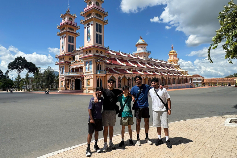 HCMC: Cu Chi Tunnels, Black Virgin Mountain & Cao Dai Temple Cu Chi Tunnels: Half Day Tour by Premium Van max 11
