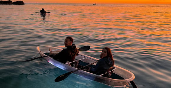 Pula: Transparent Kayak Sunset to Dusk Glow Tour