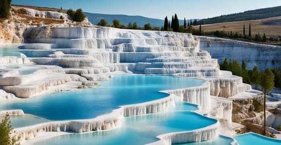 Antalya/Alanya: 2-in-1-Tour nach Pamukkale, Hierapolis und zum Saldasee