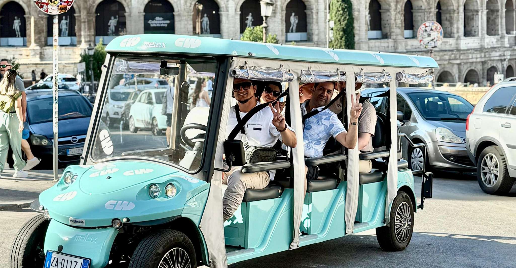 Rome: Golf Cart Tour with Artisanal Gelato Tasting