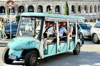 Rom: Golf Cart Tour mit Verkostung von handwerklich hergestelltem Gelato