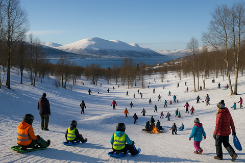 Tromsø: Sledding and Bonfire Experience with Snacks