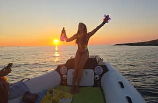 Isola delle Femmine: Sonnenuntergang auf einem Schlauchboot mit Aperitif