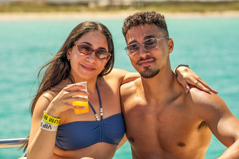 Ibiza: Formentera Boat with Open Bar, 3 meals & Sunset Party ADVANCE: Standard selection of food & open bar option