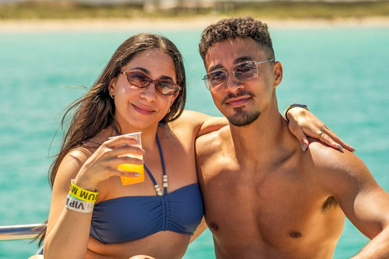 Ibiza: Formentera Boat with Open Bar, 3 meals & Sunset Party ADVANCE: Standard selection of food & open bar option