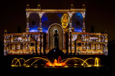 New Delhi: Akshardham Tentoonstelling, Licht- en Watershow TourAkshardham Tempel met licht- en watershow