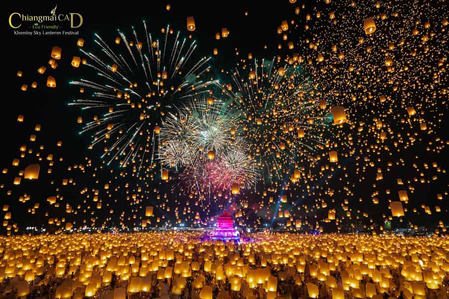 Chiang Mai 2025 CAD Yi Peng Sky Lantern Festival (offiziell). Foto: GetYourGuide