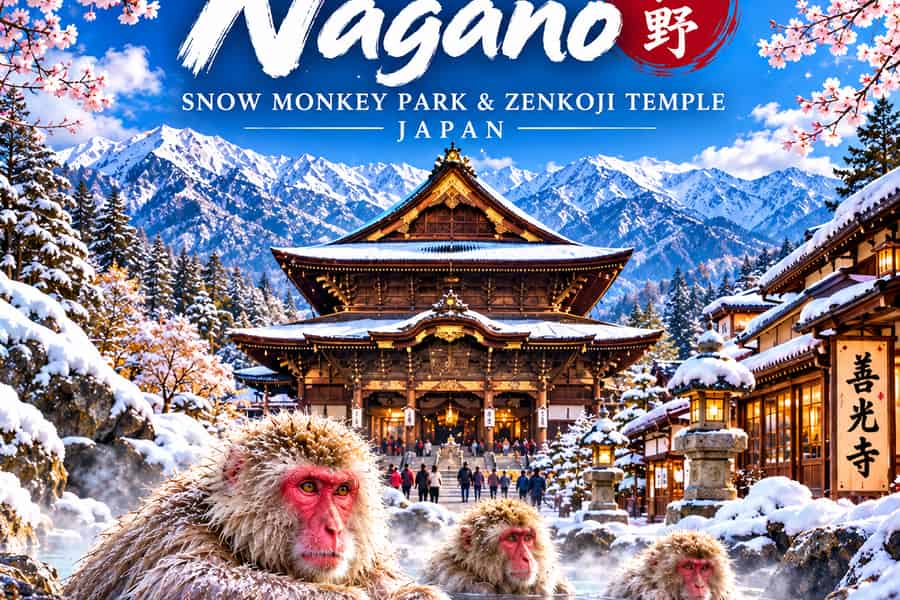 Tokio/Nagano: Private Tour zu den Schneeaffen, individuell anpassbar. Foto: GetYourGuide