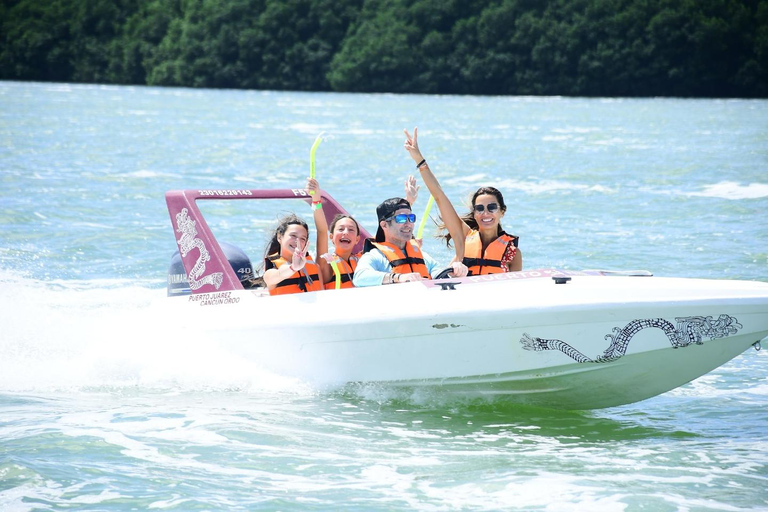 Cancun: Mayan Jungle Tour with Speedboat & Snacks Cancun: Mayan Jungle Tour with Speedboat & Snack w/ Transfer