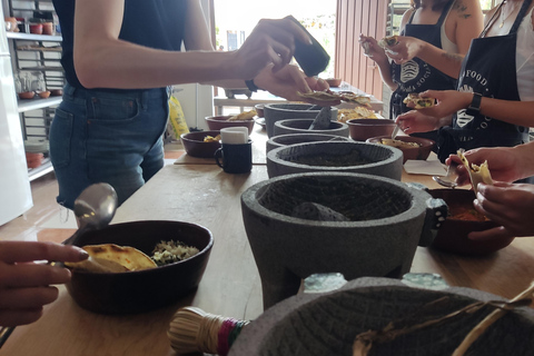 Mexico: Salsa Making Class in a Market with a Chef