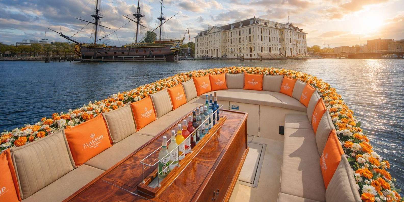 Amsterdam: Luxury Canal Cruise with Unlimited Drinks & Bites