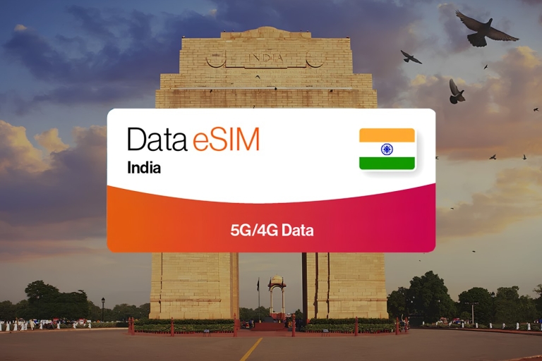India: eSIM-dataplan voor toeristen3 GB voor 30 dagen