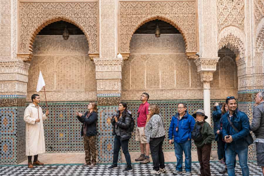 Historische monumenten, leerlooierij, souks en rondleiding door de medina