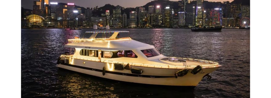 Hong Kong : Croisière du soir dans le port de Victoria avec boissons