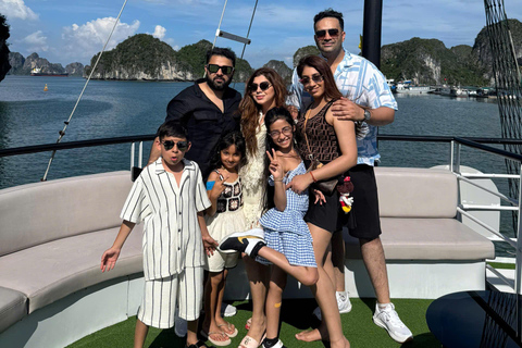 From Hanoi: Ha Long Bay Private Charter VIP Cruise| Luxury Sharing Transfer + Premium Day Cruise (Non-Charter)