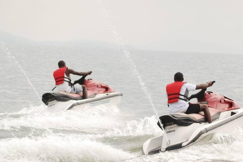From Kigali: Lake Kivu Jet skiing, Boat Ride & Hot springs