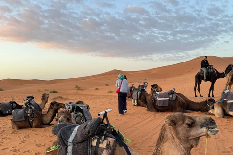 From Marrakech: 3-Day Merzouga Tour with Camel Trek & Luxury Camp Shared Standard Sahara Tour – Popular Choice