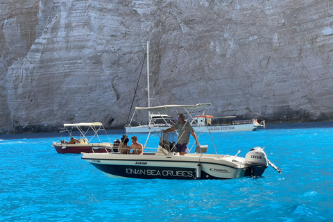 Zakynthos: Private Boat Cruise with Skipper or Self-Drive South with Captain:Turtles, Keri & Secret Caves