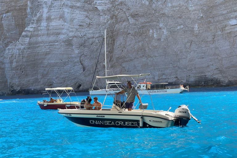 Zakynthos: Private Boat Cruise with Skipper or Self-Drive South with Captain:Turtles, Keri & Secret Caves