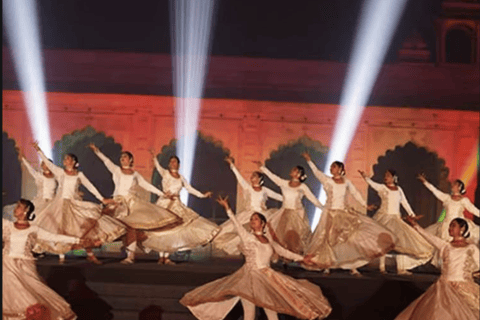Delhi: Red Fort Light & Sound Show with Private Car & Guide Red Fort Light and Sound Show Ticket+Car+Guide