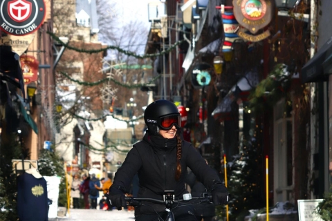 Wycieczka fatbike'owa po mieście Québec zimą