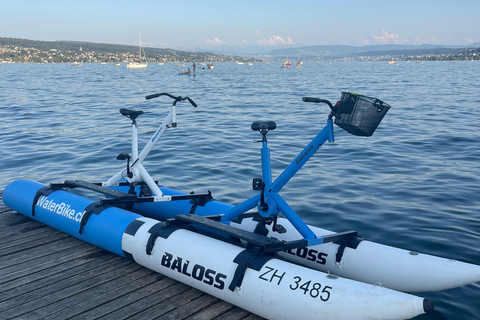 Waterbike op het meer van ZürichWaterfietstocht op het meer van Zürich - Tandem voor de hele dag